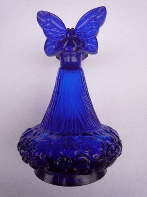 Blaue Blumenflasche / H. 14 CM - Flaschen