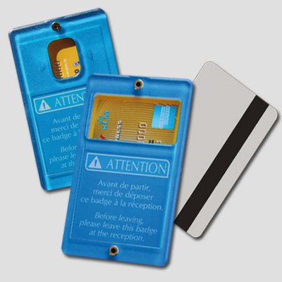 Creo-carte keychain, blauer Kartenhalter