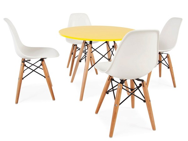 Eames Kinder Tisch - 4 DSW Stühle