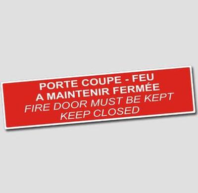 Fire Signal - Geschlossene Brandschutztür geschlossen - Französisch-Englisch