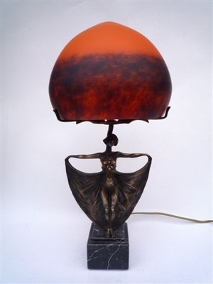 Lampe Diane Kegel 20 orange Marmor