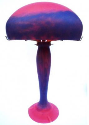 Lampe Iris gm Red Art Nouveau Stil. Ideale Heimtextilien - Lampen
