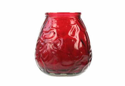 M & T Teelichthalter aus rotem Glas