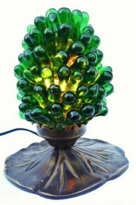 Nachttischlampe lotus green cluster - Lampen