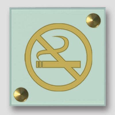 Nicht rauchende Platte Nachahmungsglas