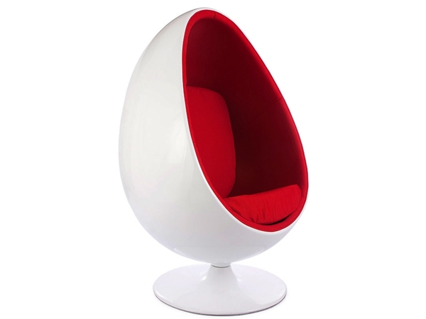 Ovaler Egg Sessel - Rot