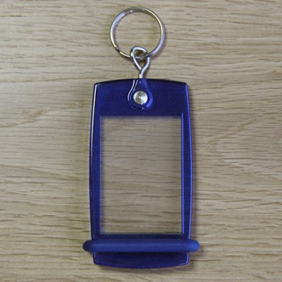 Schlüsselanhänger Mini Creoglass Farbe Blau Translucent X10