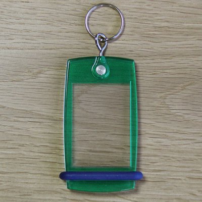 Schlüsselanhänger Mini Creoglass Farbe Grün Transparent X10
