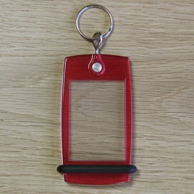 Schlüsselanhänger Mini Creoglass Farbe Rot Translucent X10