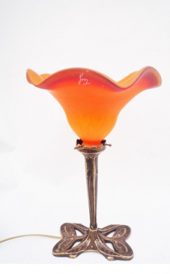 Schmetterling Lampe mit Tulpe Orange Jakobsmuschel - Lampen