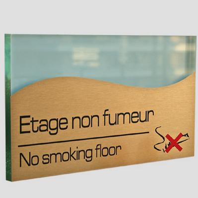 Signage Luxe zum Ankleben - Nicht rauchen Boden