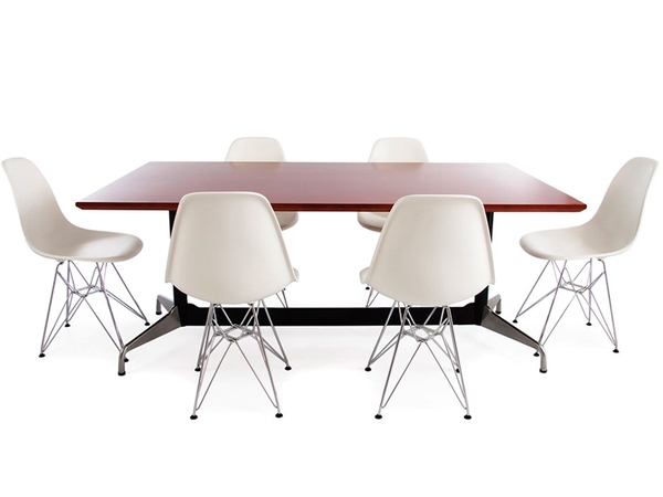 Tisch Eames Contract und 6 Stühlen